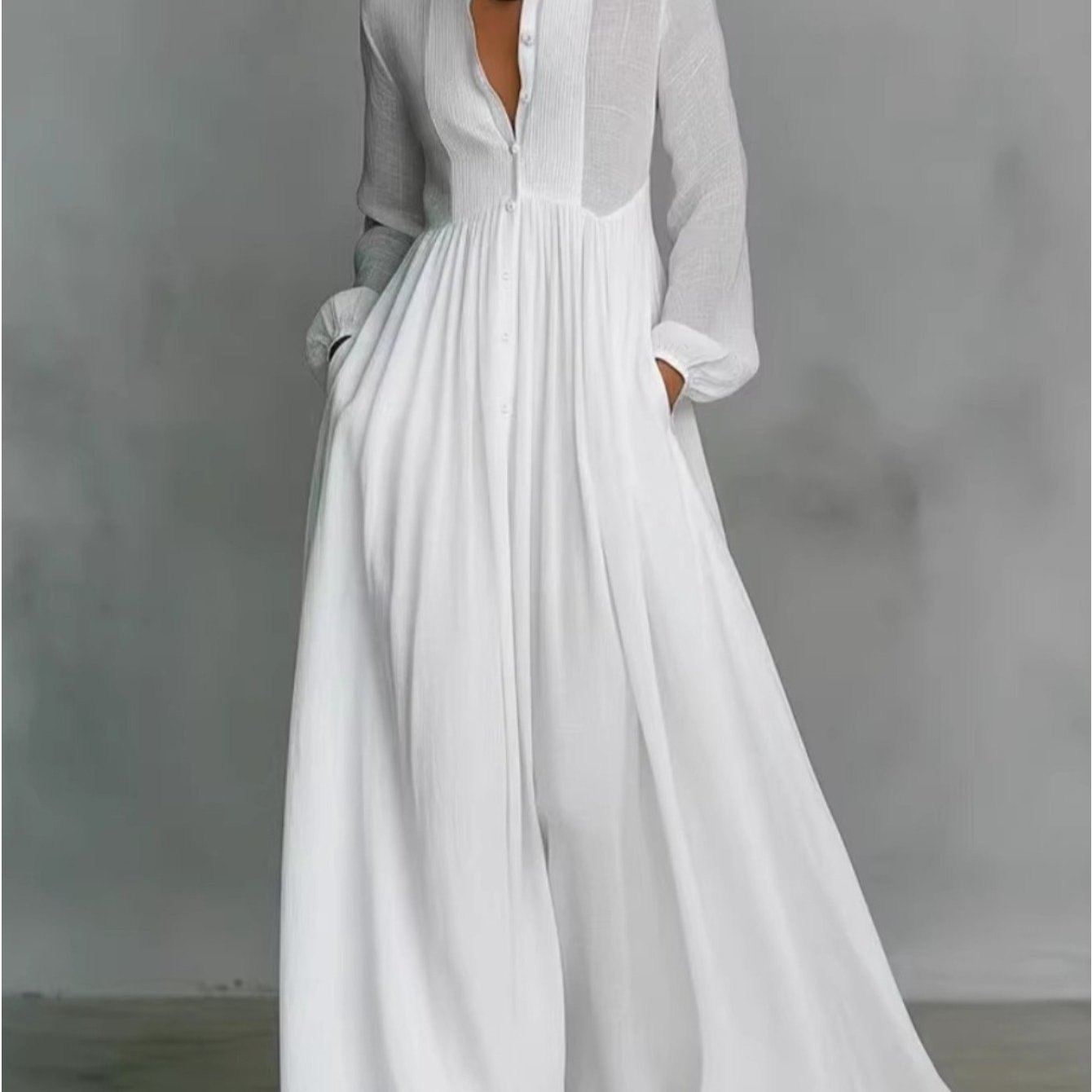 Elegant French Shirt Dress