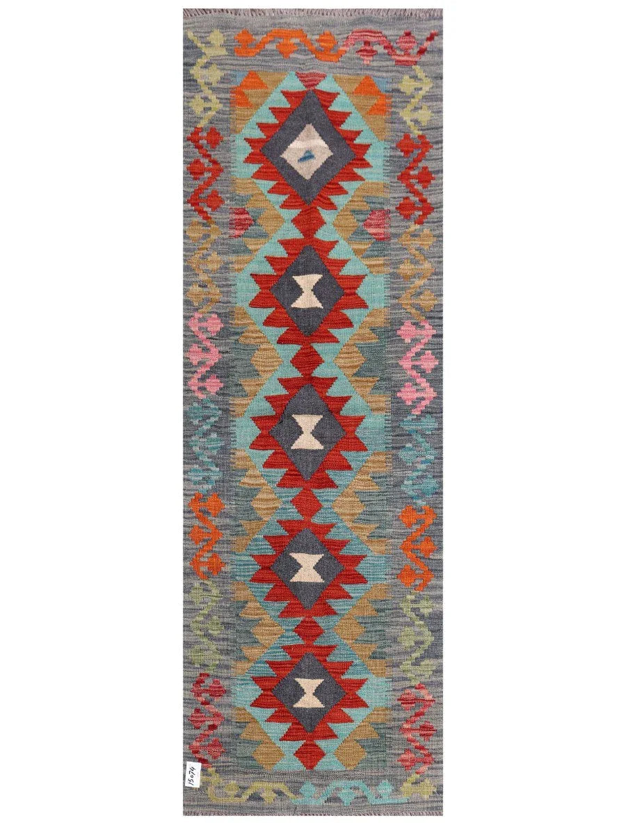 Maimana Afghanistan Kilim Rug - 200 x66 cm - World Gifts