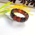 Pulsera de Ámbar Rojo Natural con Cuentas – Estilo Bohemio