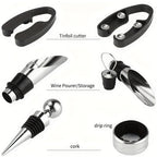 Juego de abrebotellas de acero inoxidable - Kit de herramientas para botellas de vino tinto para botellas grandes