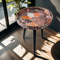 Boho-Chic Blue Coffee Table with Tray - World Gifts
