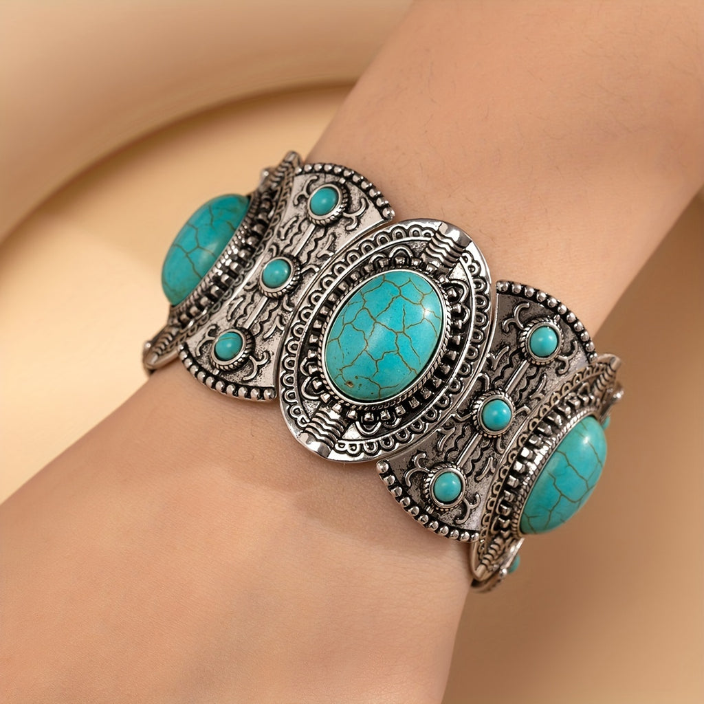 Stylish Turquoise Ethnic Bracelet – Comfortable Fit