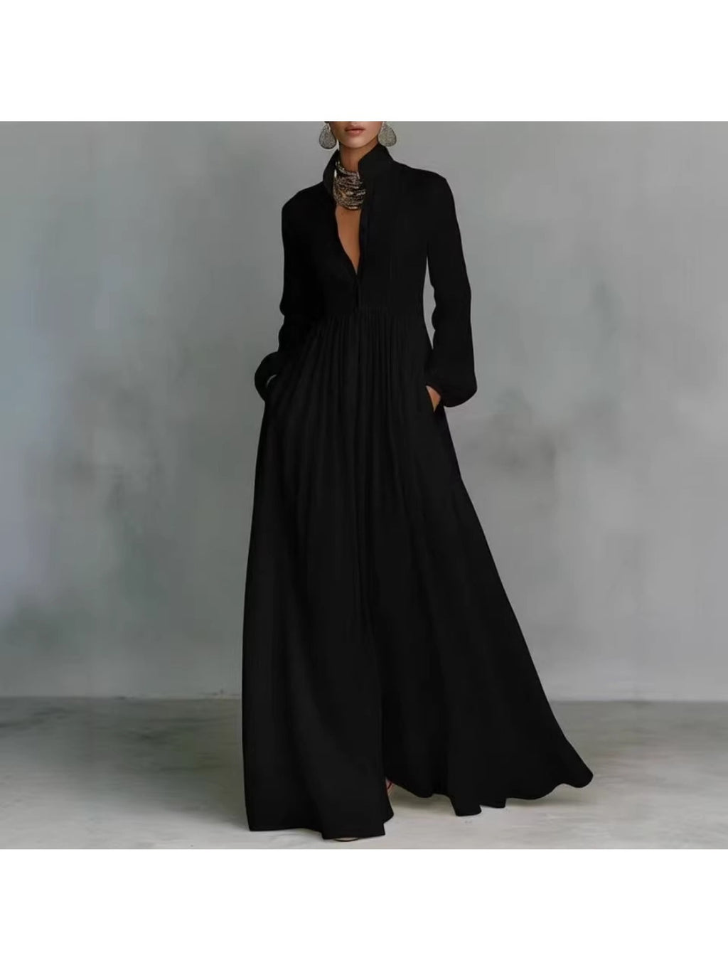 Elegante vestido camisero francés
