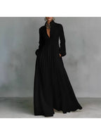 Elegante vestido camisero francés