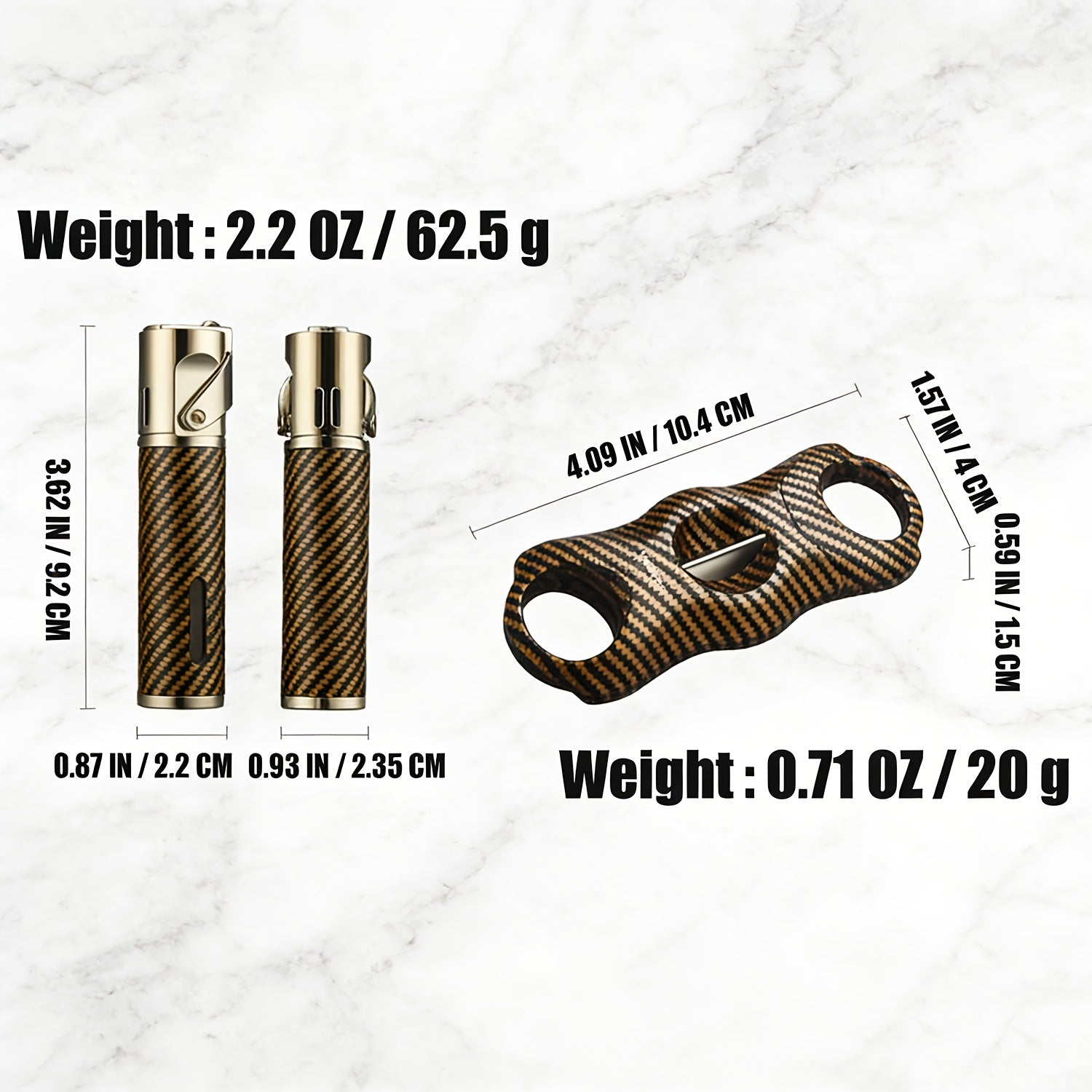 Dual-Purpose Torch Lighter with V Cutter