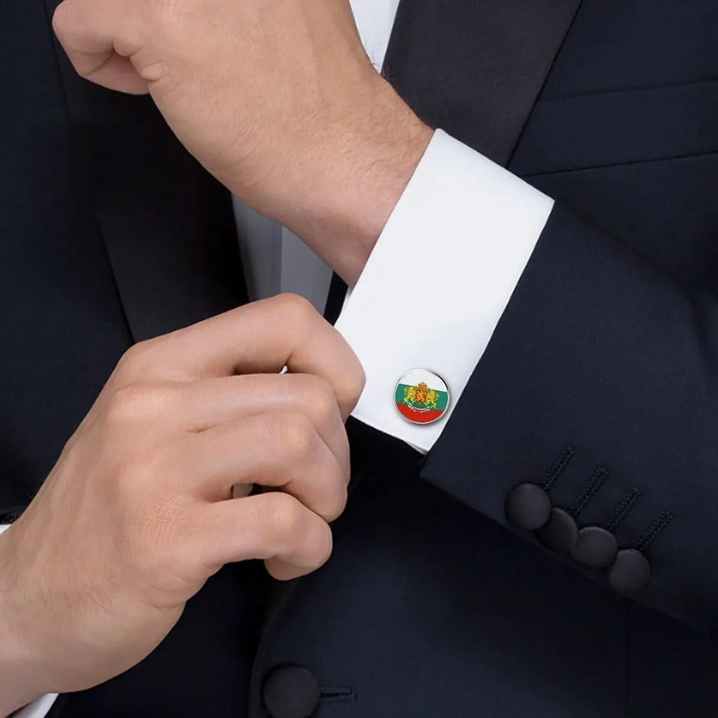 Bulgarian Badge Flag Custom Cuff Links - World Gifts