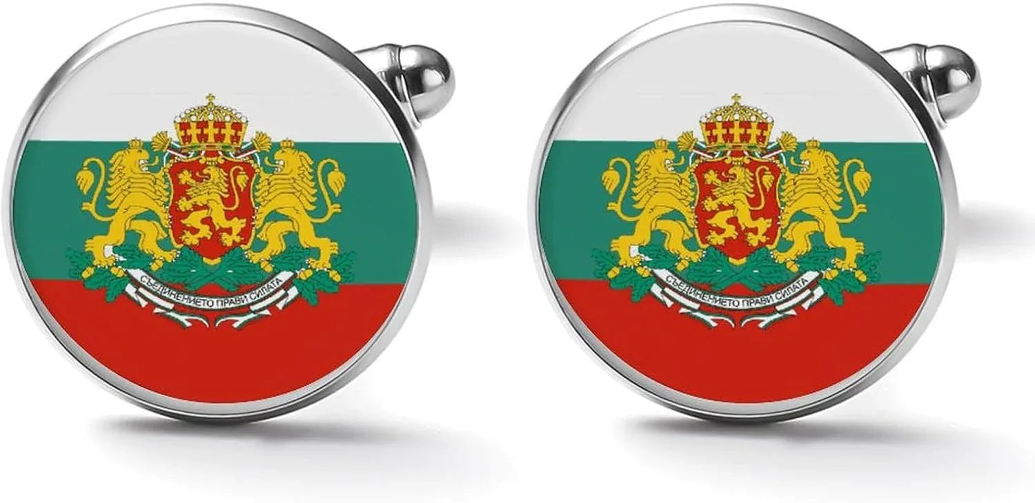 Bulgarian Badge Flag Custom Cuff Links - World Gifts