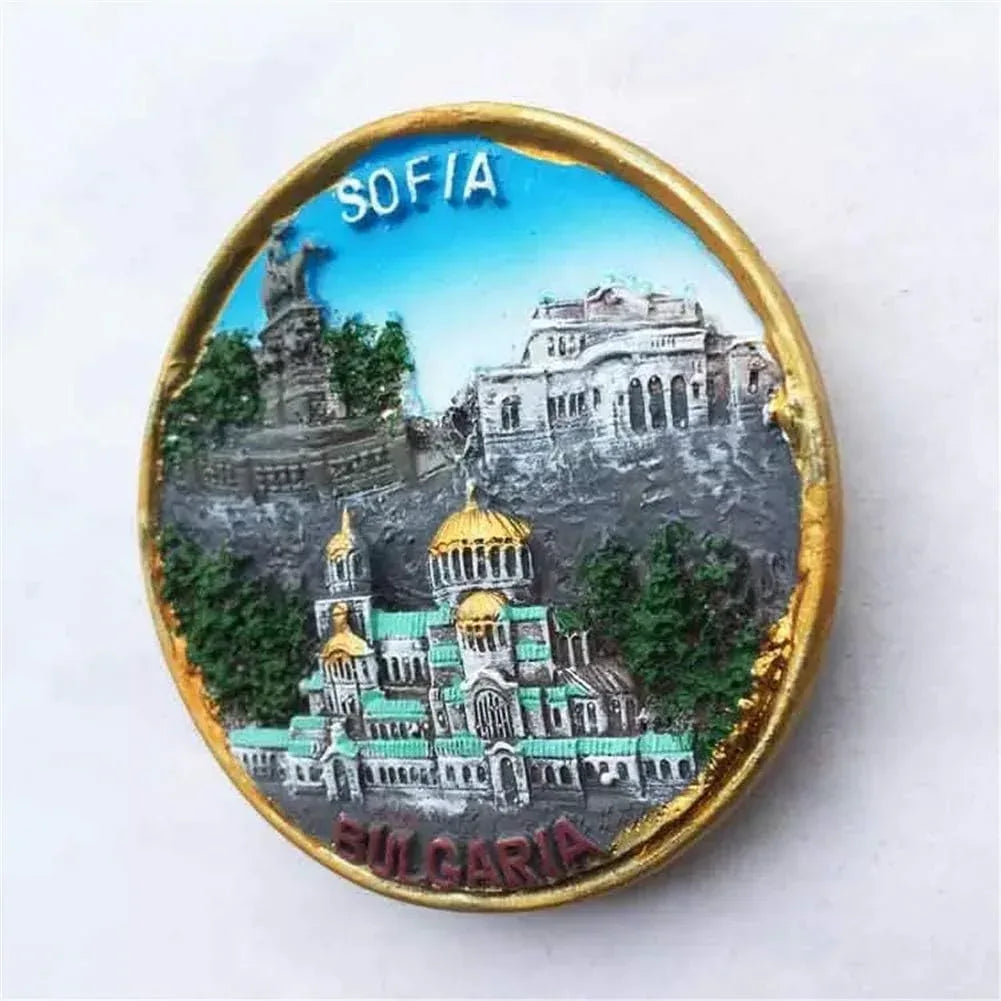 Sofia Bulgaria -handmade magnet, creative home and kitchen (Bulgaria) - World Gifts