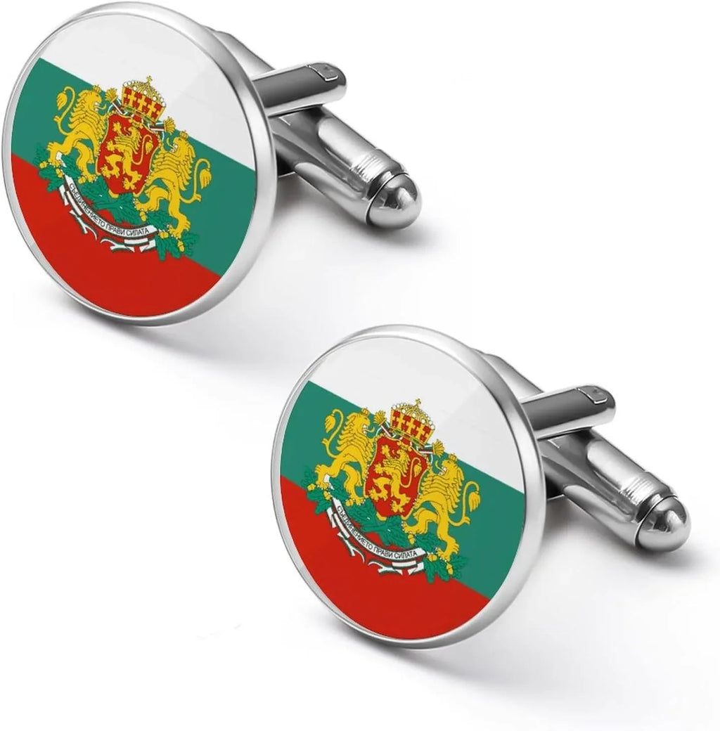 Bulgarian Badge Flag Custom Cuff Links - World Gifts