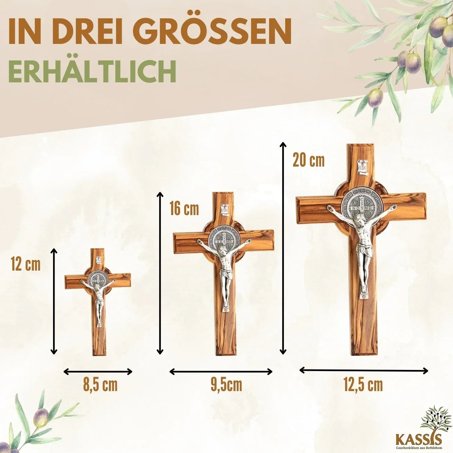 St. Benedict Cross made of olive wood - World Gifts