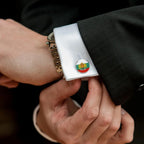 Bulgarian Badge Flag Custom Cuff Links - World Gifts