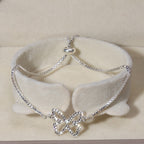 Pulsera de tenis mariposa brillante – Diseño hueco con diamantes de imitación