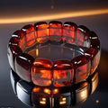 Pulsera de Ámbar Rojo Natural con Cuentas – Estilo Bohemio