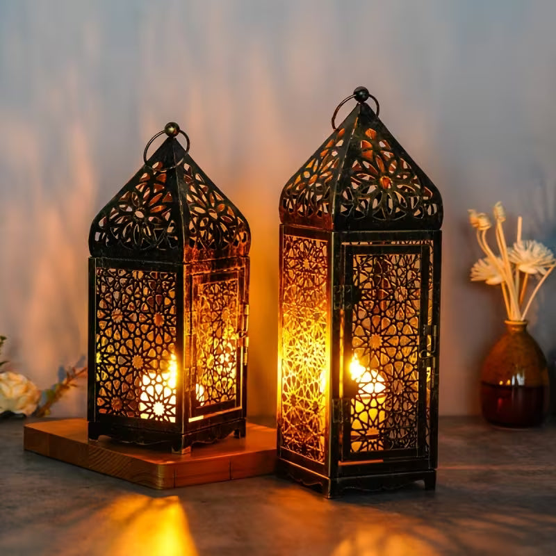 Moroccan Style Metal Lanterns Essential Kit Premiun 1/2pcs- Vintage Decor