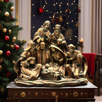 Centro de mesa para Nochebuena/Expositor de iglesia/Decoración clásica de hogar europeo/Regalo navideño cristiano/Obra de arte religiosa de coleccionista