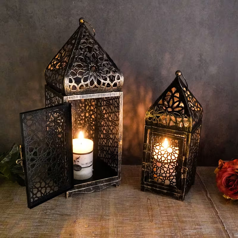 Moroccan Style Metal Lanterns Essential Kit Premiun 1/2pcs- Vintage Decor