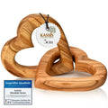 Olive wood connected hearts, a beautiful gift for weddings, engagements, anniversaries, and Valentine's Day. - World Gifts