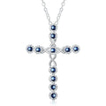 Collar de Cruz de Plata con Cristal de Circonita ✨