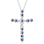 Collar de Cruz de Plata con Cristal de Circonita ✨