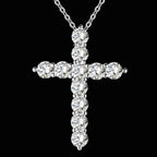 Collar de Cruz de Plata con Cristal de Circonita ✨