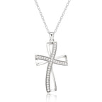 Collar de Cruz de Plata con Cristal de Circonita ✨