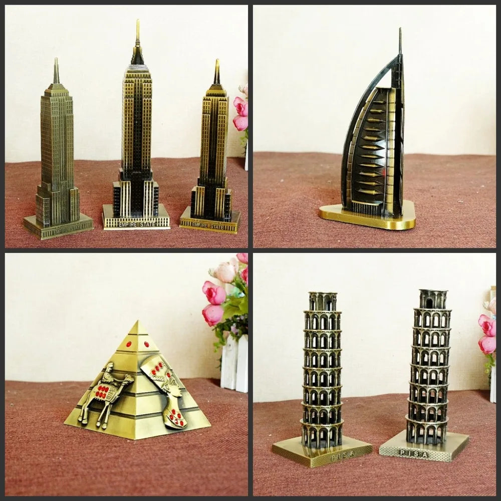 Maqueta 3D de Puntos de Referencia Mundiales de Metal 🌍
