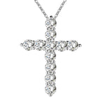 Collar de Cruz de Plata con Cristal de Circonita ✨