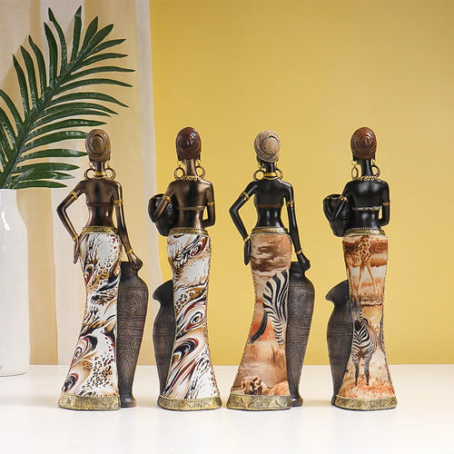 Escultura de Arte Africano - Mujer Negra