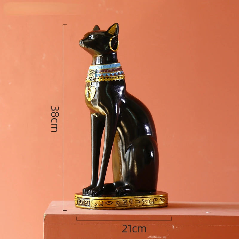 Vintage Egyptian Cat Statue – Goddess Bastet Figurine for Home & Office Decor