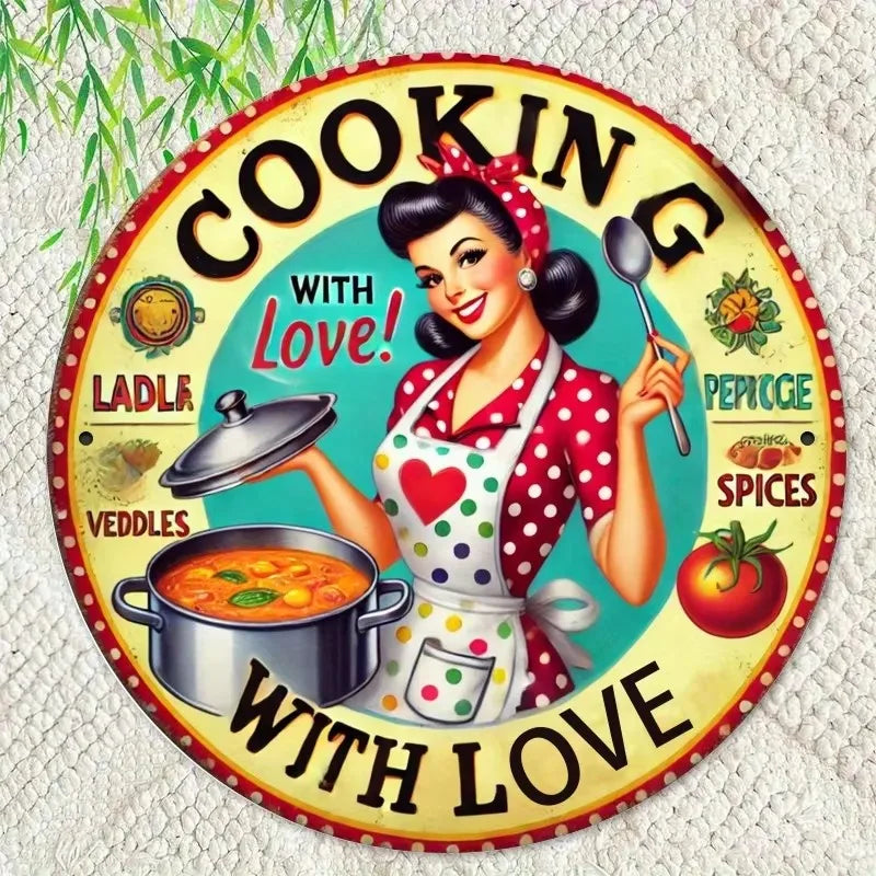 BBQ Party 2D Flat Tin Sign – 8"x8" 🍖