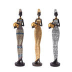 Figura africana vintage – Escultura de resina de arte negro creativo para decoración del hogar y la oficina