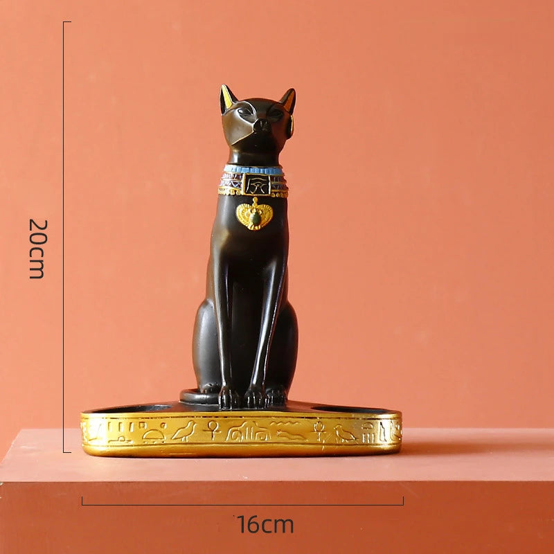 Vintage Egyptian Cat Statue – Goddess Bastet Figurine for Home & Office Decor