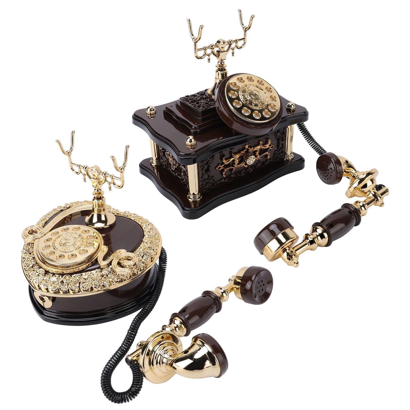 Vintage Wooden Music Box – Telephone Design 🎶