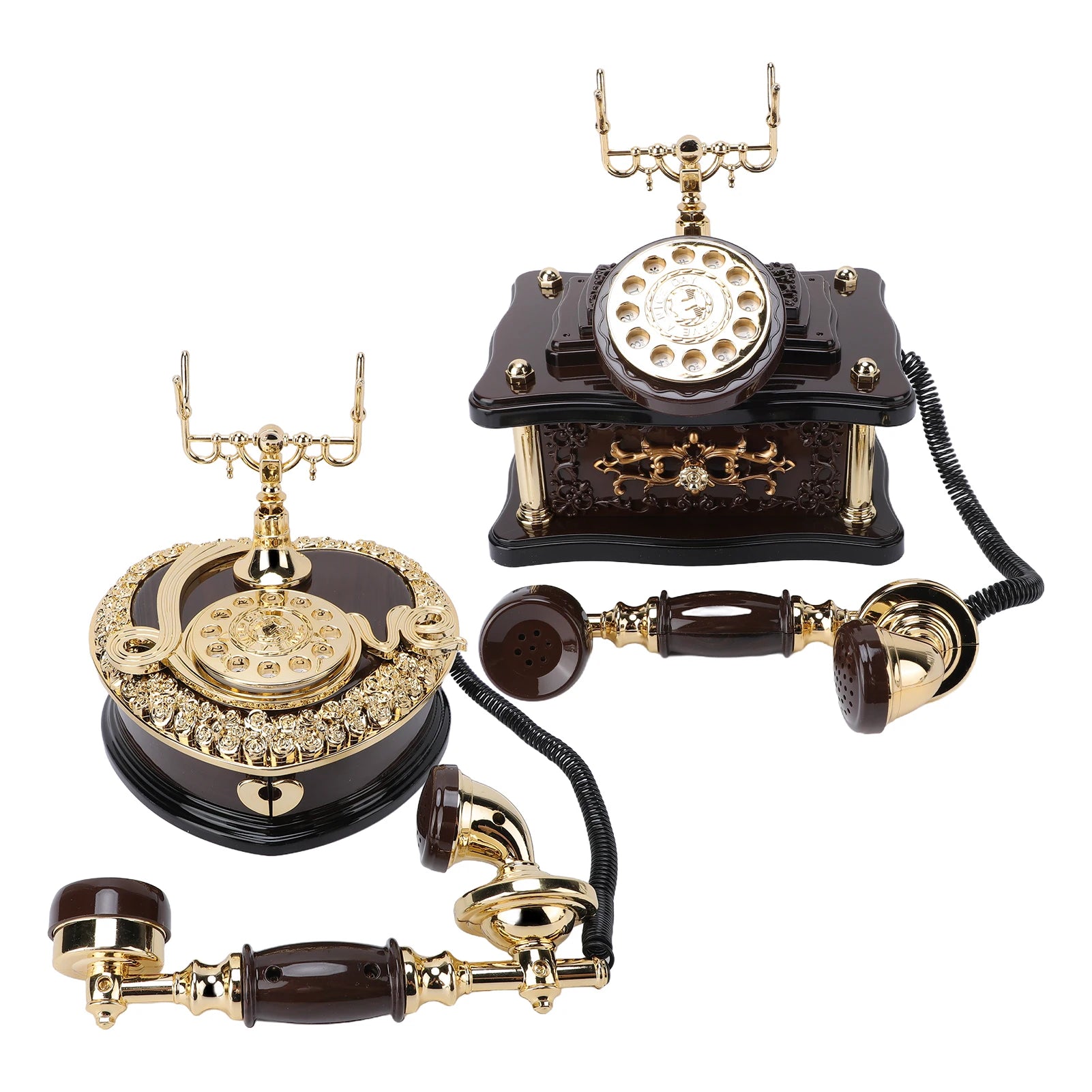Vintage Wooden Music Box – Telephone Design 🎶