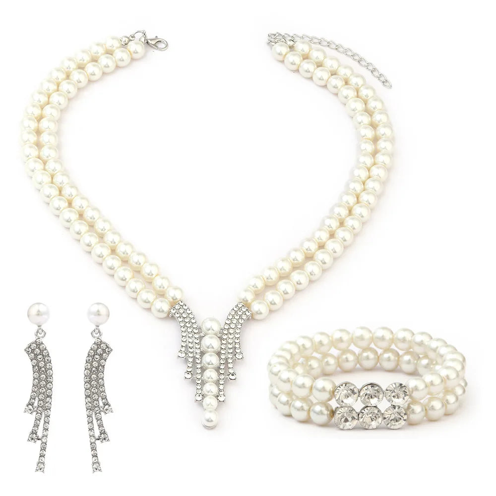 Juego de Joyas de Perlas de Lujo ✨ (3 piezas)