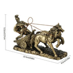 1 unidad de escultura de caballero de caballería romana