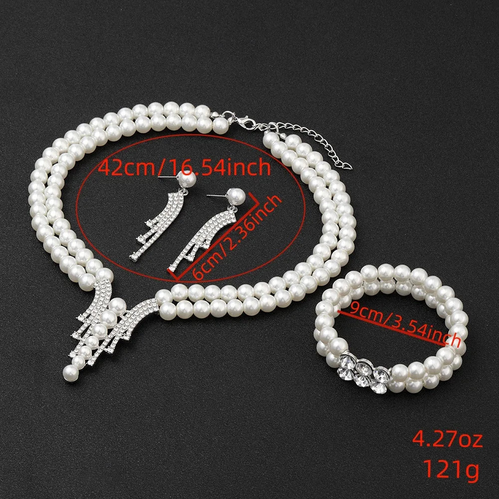 Juego de Joyas de Perlas de Lujo ✨ (3 piezas)