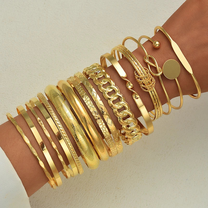 Gold Bracelet Set Boho Chic✨