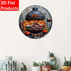 BBQ Party 2D Flat Tin Sign – 8"x8" 🍖