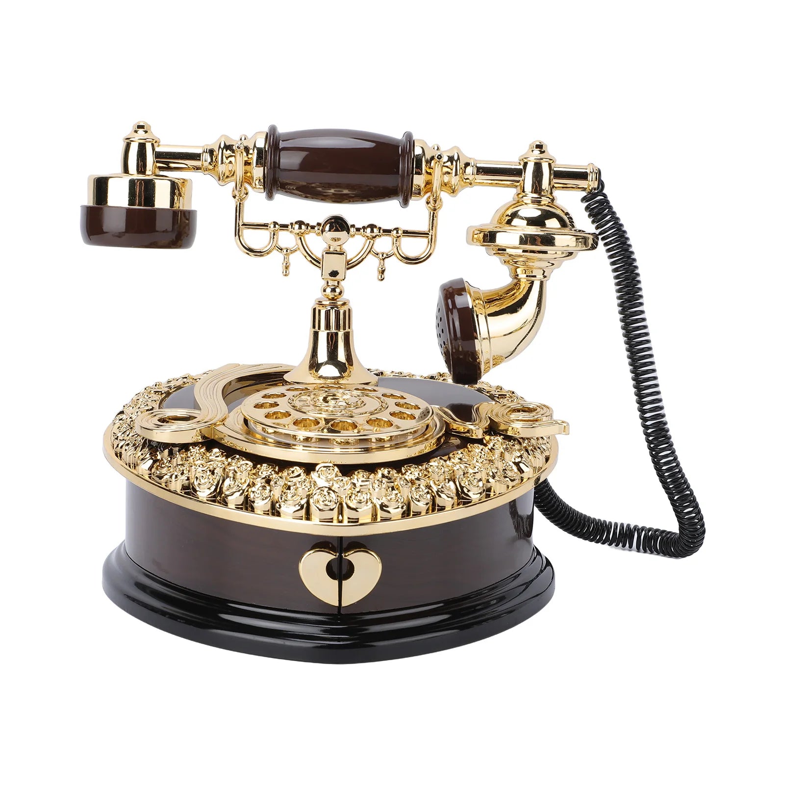 Vintage Wooden Music Box – Telephone Design 🎶