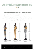 Figura africana vintage – Escultura de resina de arte negro creativo para decoración del hogar y la oficina
