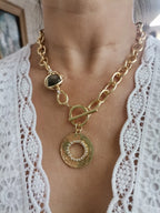 Collar colgante de piedra vintage Flashbuy ✨