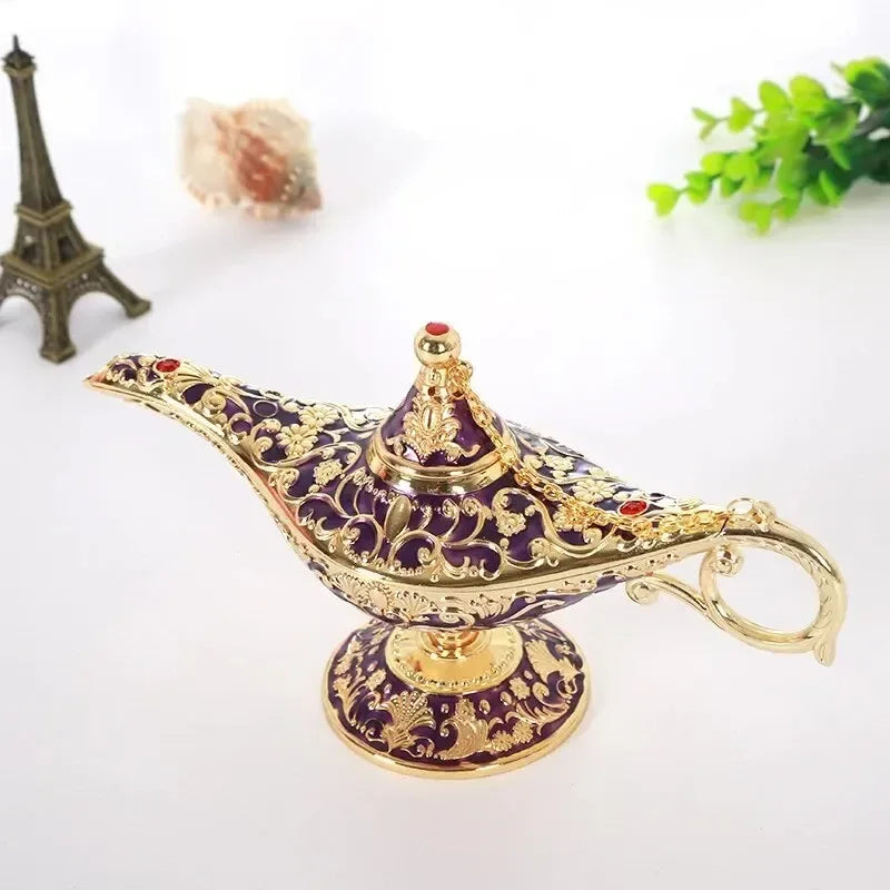 Aladdin Lamp Decorative Ornament Large European Retro Home Decoration Metal Decoration Crafts Holiday Gift - World Gifts