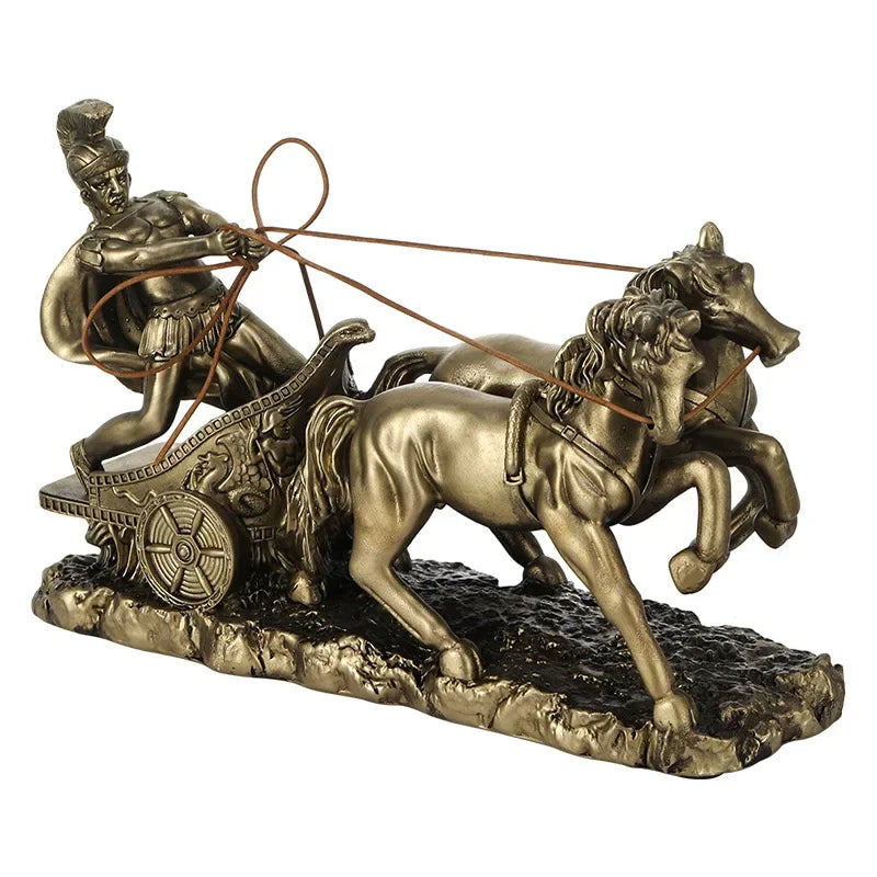 1 unidad de escultura de caballero de caballería romana