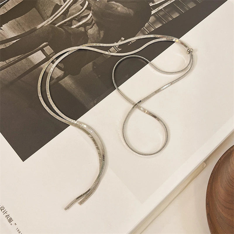 Gargantilla de cadena de serpiente de acero inoxidable ✨