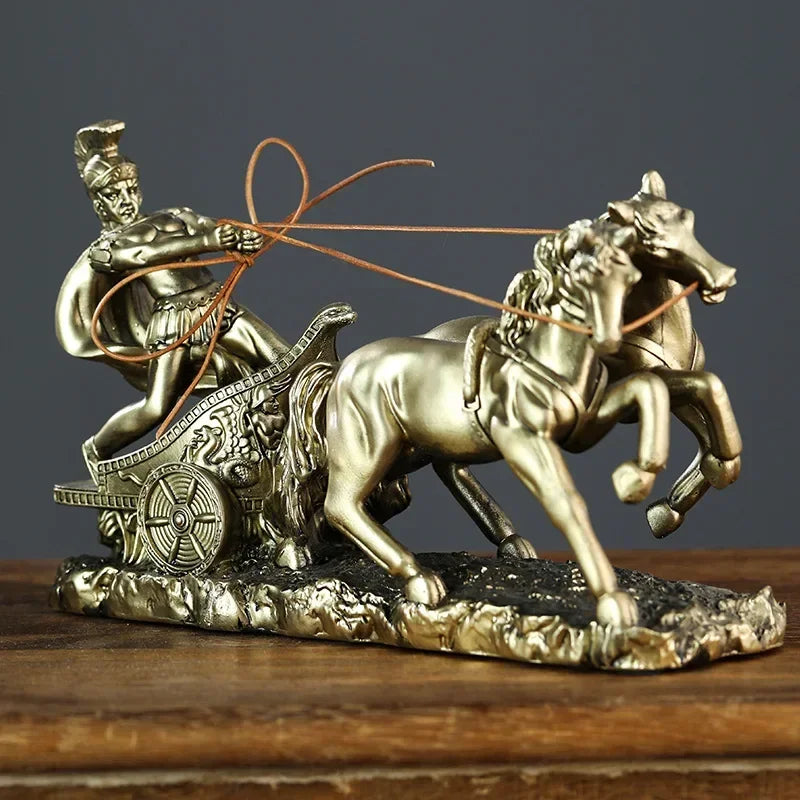 1 unidad de escultura de caballero de caballería romana