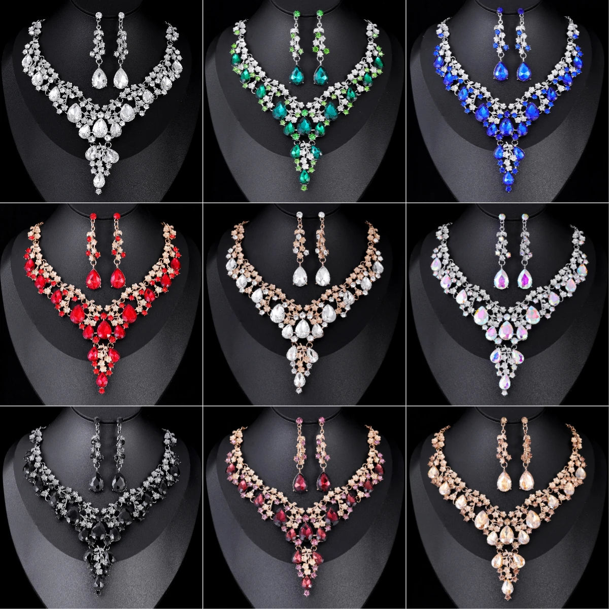 Luxury Crystal Jewelry Set ✨ (3PCS)