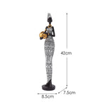 Figura africana vintage – Escultura de resina de arte negro creativo para decoración del hogar y la oficina