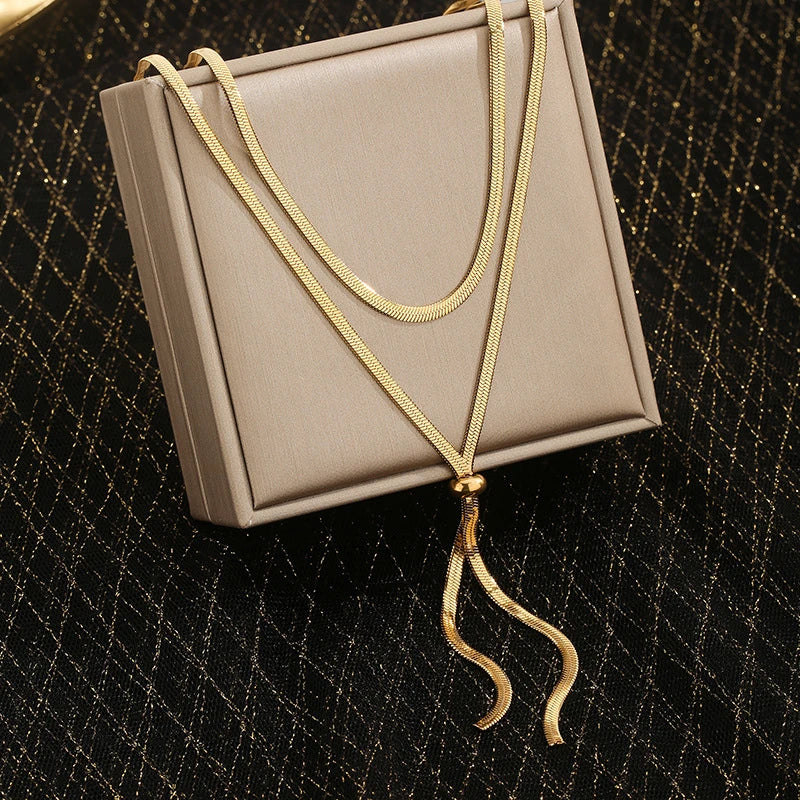 Stainless Steel Snake Chain Choker ✨