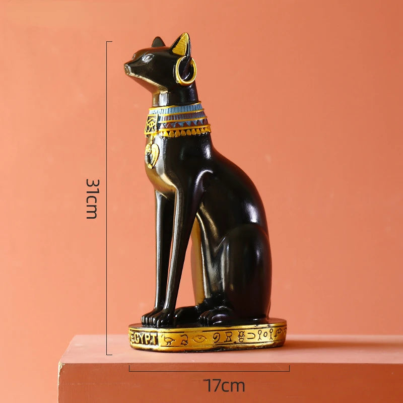 Vintage Egyptian Cat Statue – Goddess Bastet Figurine for Home & Office Decor